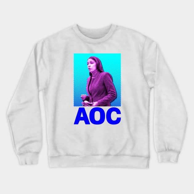 Alexandria Ocasio Cortez - Democratic Party - US Politics Crewneck Sweatshirt by Football from the Left